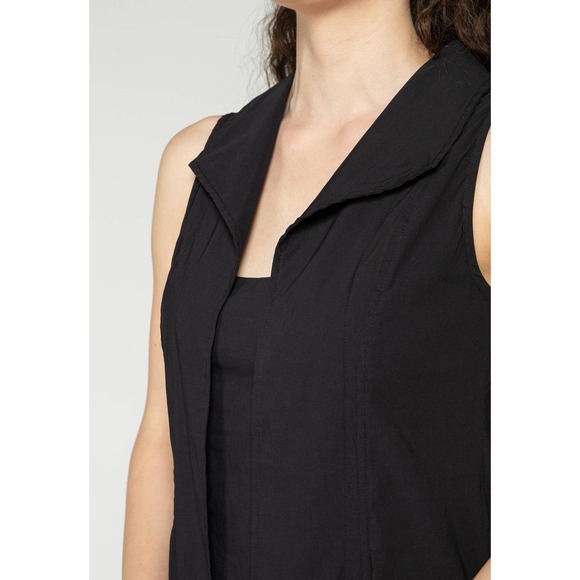 Luukaa Women's V-Neck Dress Size 16 Midi Black Casual Stylish Sleeveless NWT - Picture 5 of 5